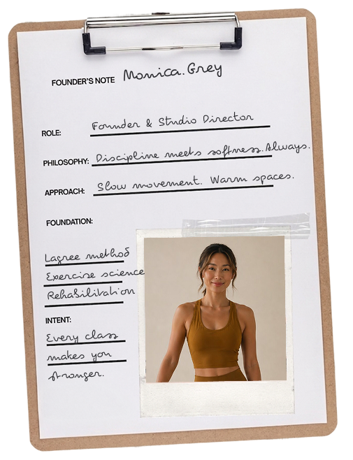 Founder's note clipboard for Re:Bound